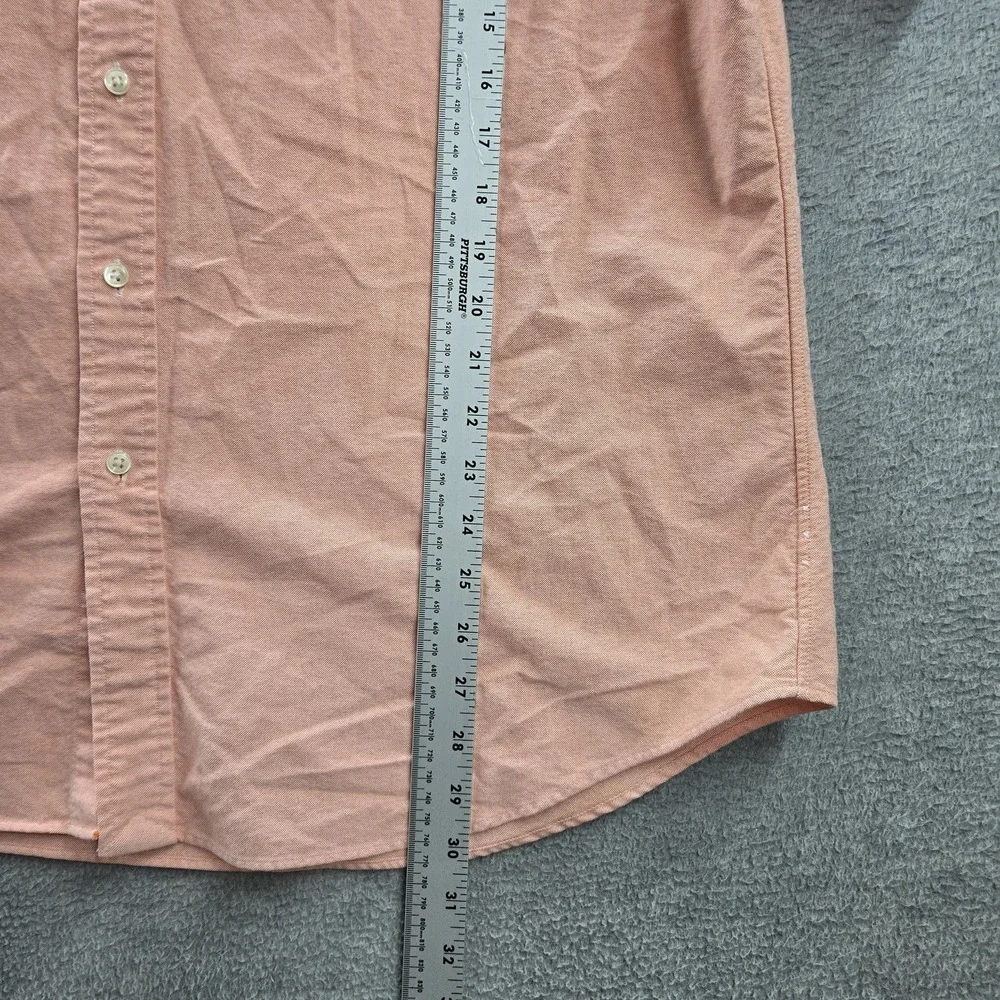 Ralph Lauren Men Button Up Shirt XXL Pink Pony Embroidery Oxford Classic Short